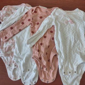 Lot of 18 long sleeve onesies, various colors, size 18M